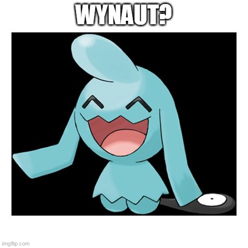 Wynaut | WYNAUT? | image tagged in wynaut | made w/ Imgflip meme maker