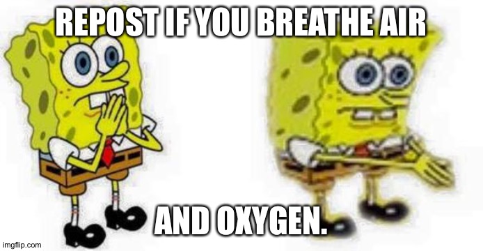 Bruh. | REPOST IF YOU BREATHE AIR; AND OXYGEN. | image tagged in spongebob inhale boi | made w/ Imgflip meme maker