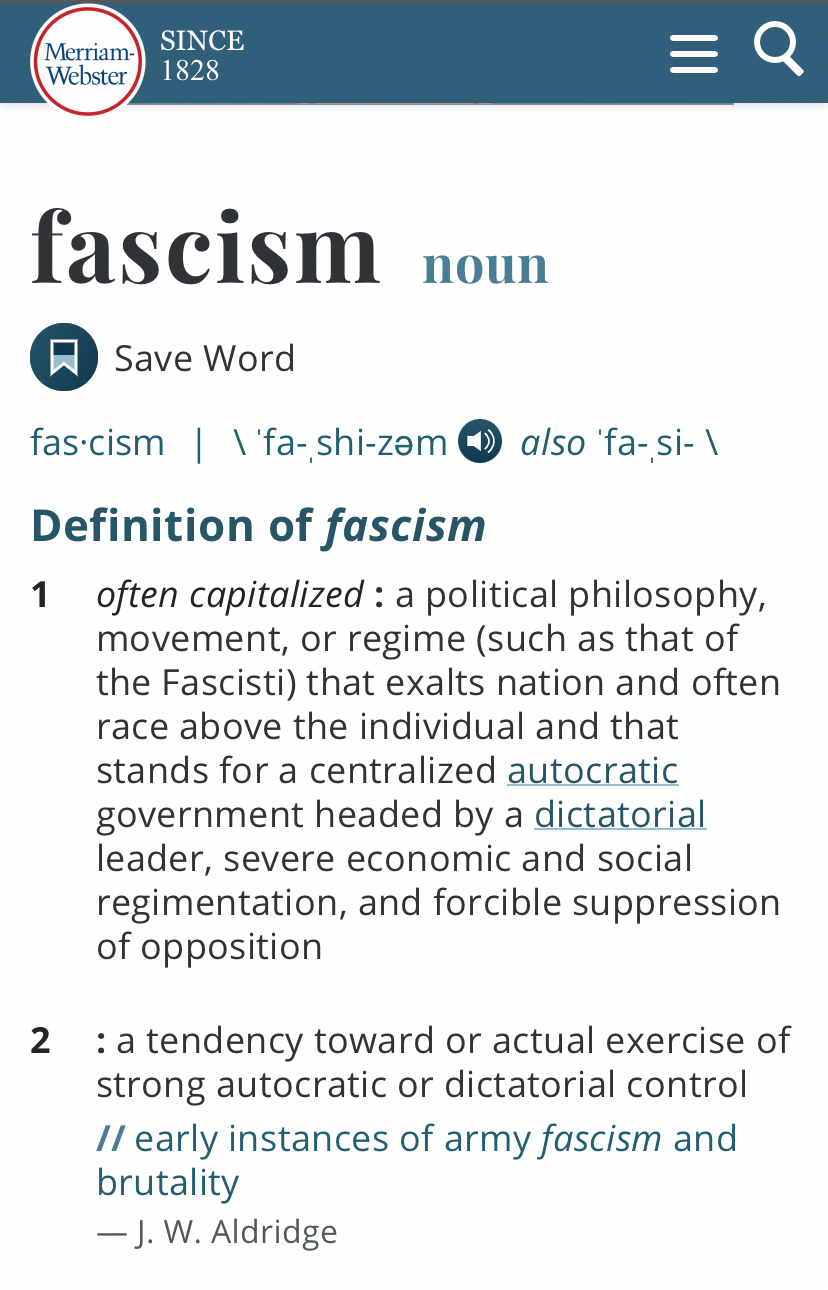 Fascism definition Blank Meme Template