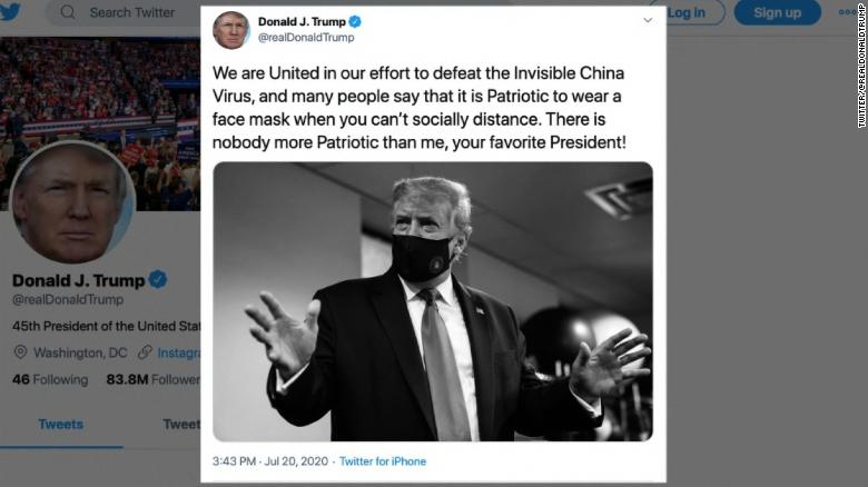 High Quality Trump face mask tweet Blank Meme Template