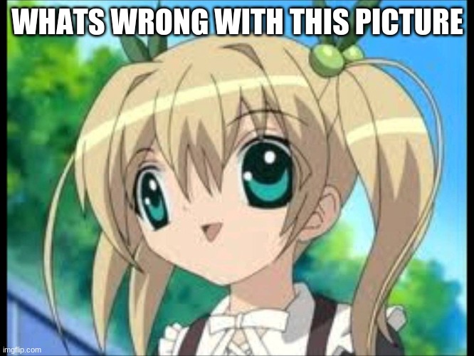 hmmmmmmmmmmm wHaTS wRoNG wiTh DIS pICTuRe | WHATS WRONG WITH THIS PICTURE | image tagged in anime | made w/ Imgflip meme maker