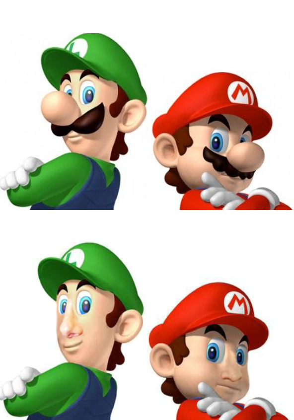 High Quality Mario and luigi Blank Meme Template