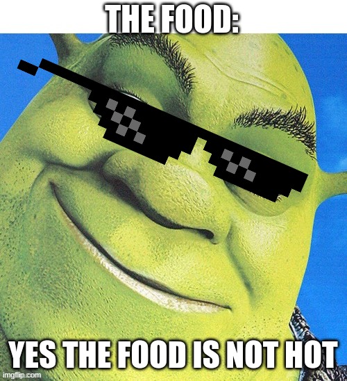 YES THE FOOD IS NOT HOT | made w/ Imgflip meme maker