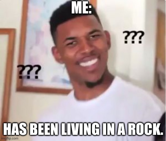 Who also has been living in a rock? | ME:; HAS BEEN LIVING IN A ROCK. | image tagged in nick young | made w/ Imgflip meme maker