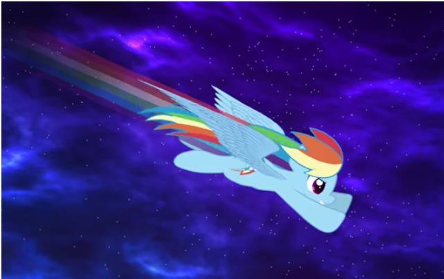 High Quality Rainbow Dash Space Trot Blank Meme Template