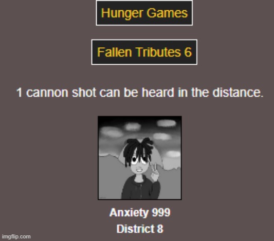 RIP (N5) | image tagged in hunger games | made w/ Imgflip meme maker