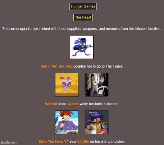 The Feast | image tagged in hunger games | made w/ Imgflip meme maker