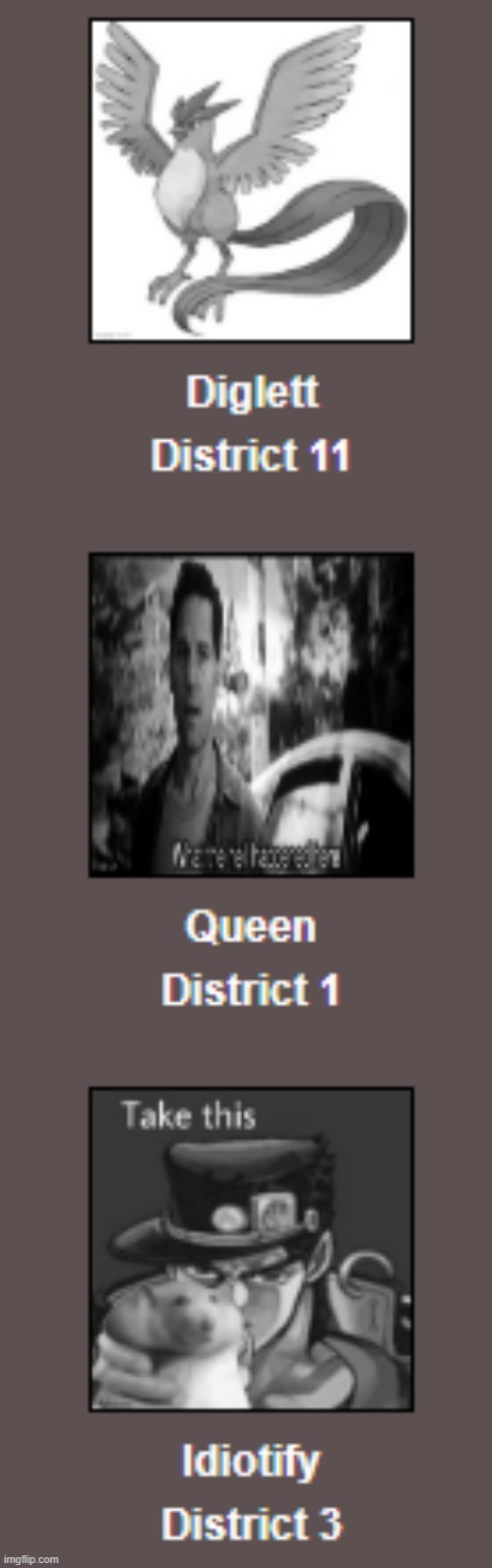 F goes in the chat (N7/Feast) | image tagged in hunger games | made w/ Imgflip meme maker