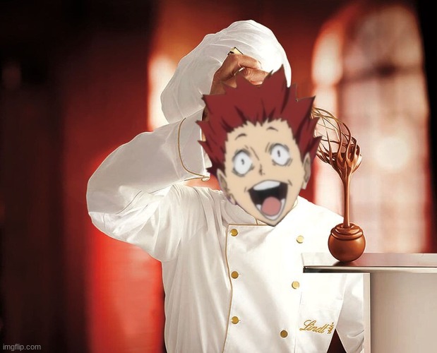 so apparently Tendo becomes a chocolatier? i dunno | image tagged in haikyuu | made w/ Imgflip meme maker