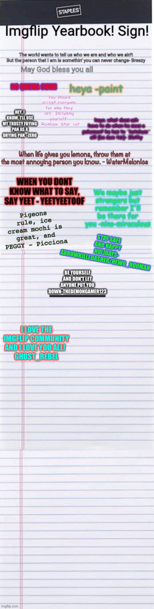 I LOVE THE IMGFLIP COMMUNITY AND I LOVE YOU ALL!  
GHOST_REBEL | made w/ Imgflip meme maker