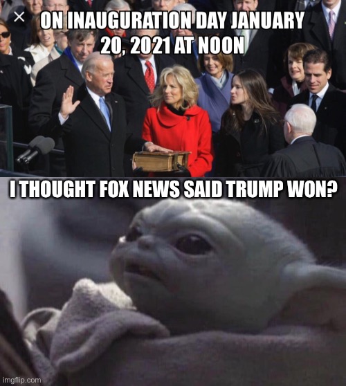 Biden | I THOUGHT FOX NEWS SAID TRUMP WON? | image tagged in joe biden | made w/ Imgflip meme maker