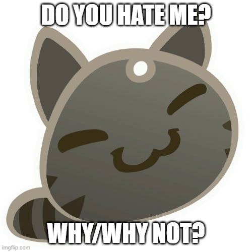 Tabby slime | DO YOU HATE ME? WHY/WHY NOT? | image tagged in tabby slime | made w/ Imgflip meme maker