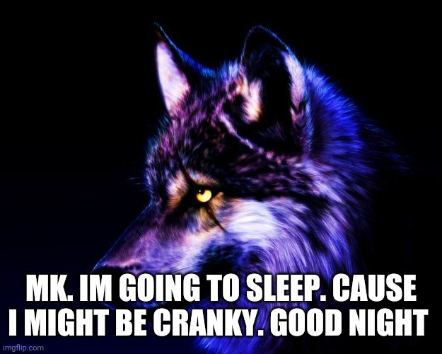 No D R A M A | MK. IM GOING TO SLEEP. CAUSE I MIGHT BE CRANKY. GOOD NIGHT | image tagged in dont mess with meh its my spirit animal | made w/ Imgflip meme maker