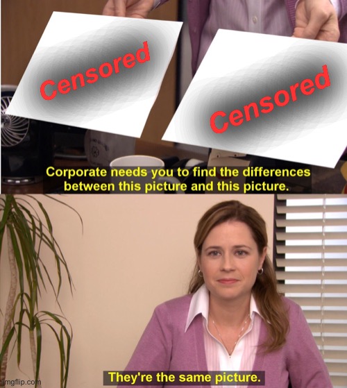 They're The Same Picture Meme | Censored Censored | image tagged in memes,they're the same picture | made w/ Imgflip meme maker