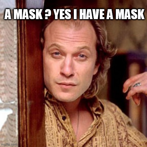 Buffalo Bill Silence of the lambs | A MASK ? YES I HAVE A MASK | image tagged in buffalo bill silence of the lambs | made w/ Imgflip meme maker