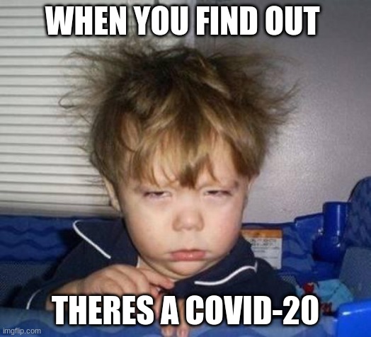 Wake up | WHEN YOU FIND OUT; THERES A COVID-20 | image tagged in wake up | made w/ Imgflip meme maker
