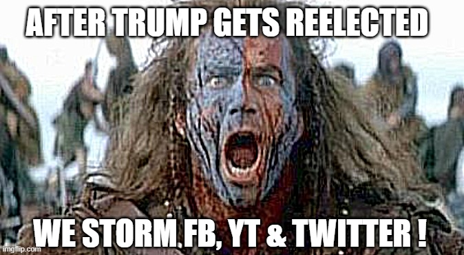 AFTER TRUMP GETS REELECTED; WE STORM FB, YT & TWITTER ! | made w/ Imgflip meme maker