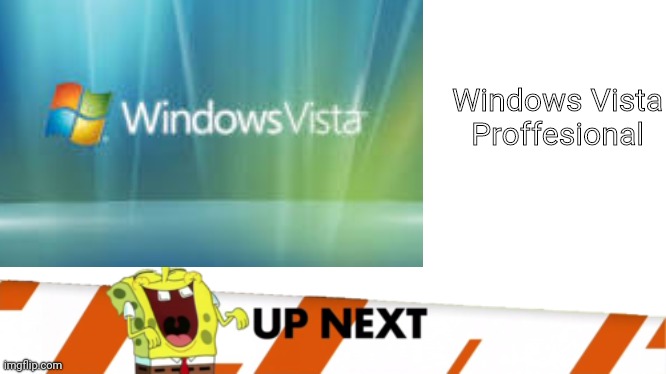 WindowsVISTA | Windows Vista Proffesional | image tagged in funny meme | made w/ Imgflip meme maker
