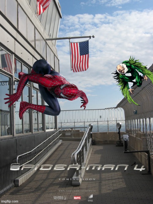 Spider-Man 4 (2011) Concept | image tagged in uomo ragno,spiderman peter parker,avvoltoio,tobey maguire,meraviglia,film | made w/ Imgflip meme maker