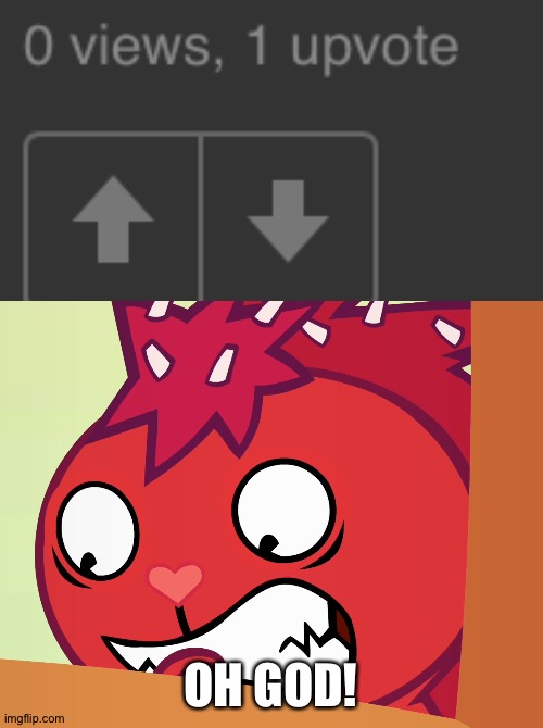 Woah | OH GOD! | image tagged in feared flaky htf | made w/ Imgflip meme maker