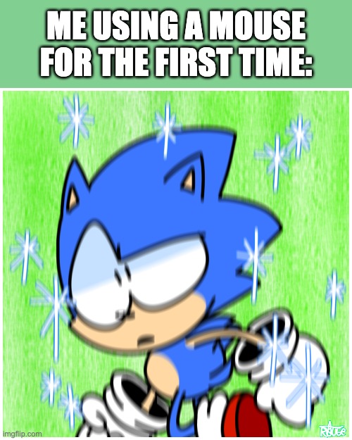 I was never really fond of using mouses, i'm just using it since my trackpad is broken. And for the record it feels really wonky | ME USING A MOUSE FOR THE FIRST TIME: | made w/ Imgflip meme maker
