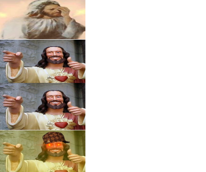 Jesus Drake 4 Panel Blank Meme Template