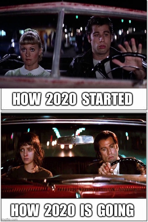 2020, Covid, How it’s going | HOW  2020  STARTED; HOW  2020  IS  GOING | image tagged in top and bottom frame | made w/ Imgflip meme maker
