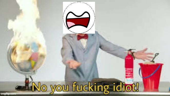 No you fucking idiot | image tagged in no you fucking idiot | made w/ Imgflip meme maker