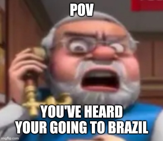 Your going to brazil | POV; YOU'VE HEARD YOUR GOING TO BRAZIL | image tagged in brazil | made w/ Imgflip meme maker