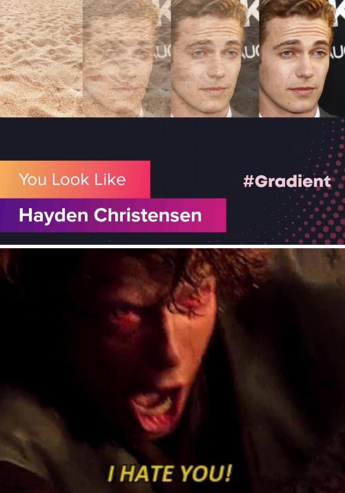 I HATE YOU | image tagged in star wars prequels | made w/ Imgflip meme maker