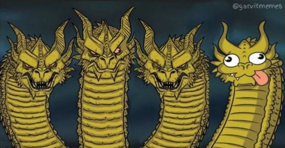 4 headed dragons Blank Meme Template