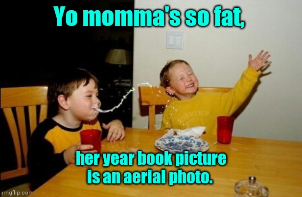 She got her own zip code. | Yo momma's so fat, her year book picture is an aerial photo. | image tagged in memes,yo mamas so fat,funny | made w/ Imgflip meme maker