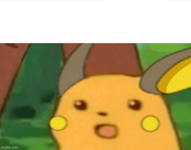 surprised raichu | image tagged in surprised raichu | made w/ Imgflip meme maker