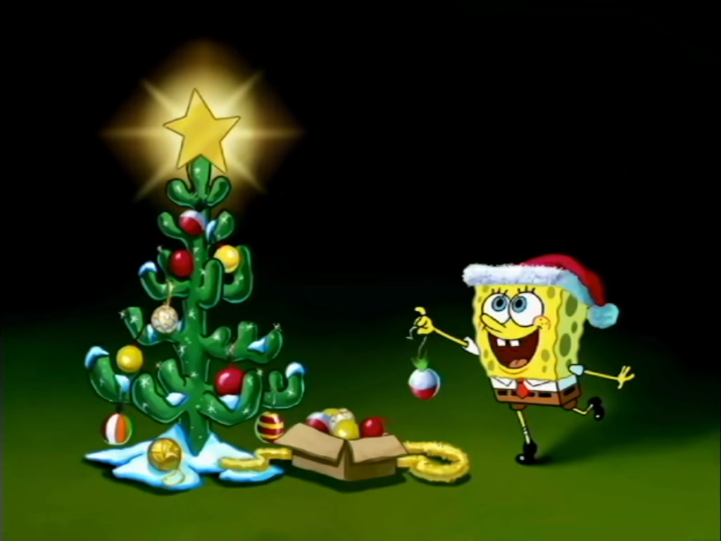 spongebob christmas tree Blank Meme Template