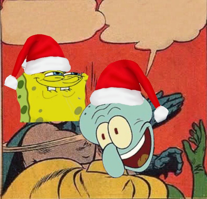 Spongebob Slapping Squidward Blank Meme Template