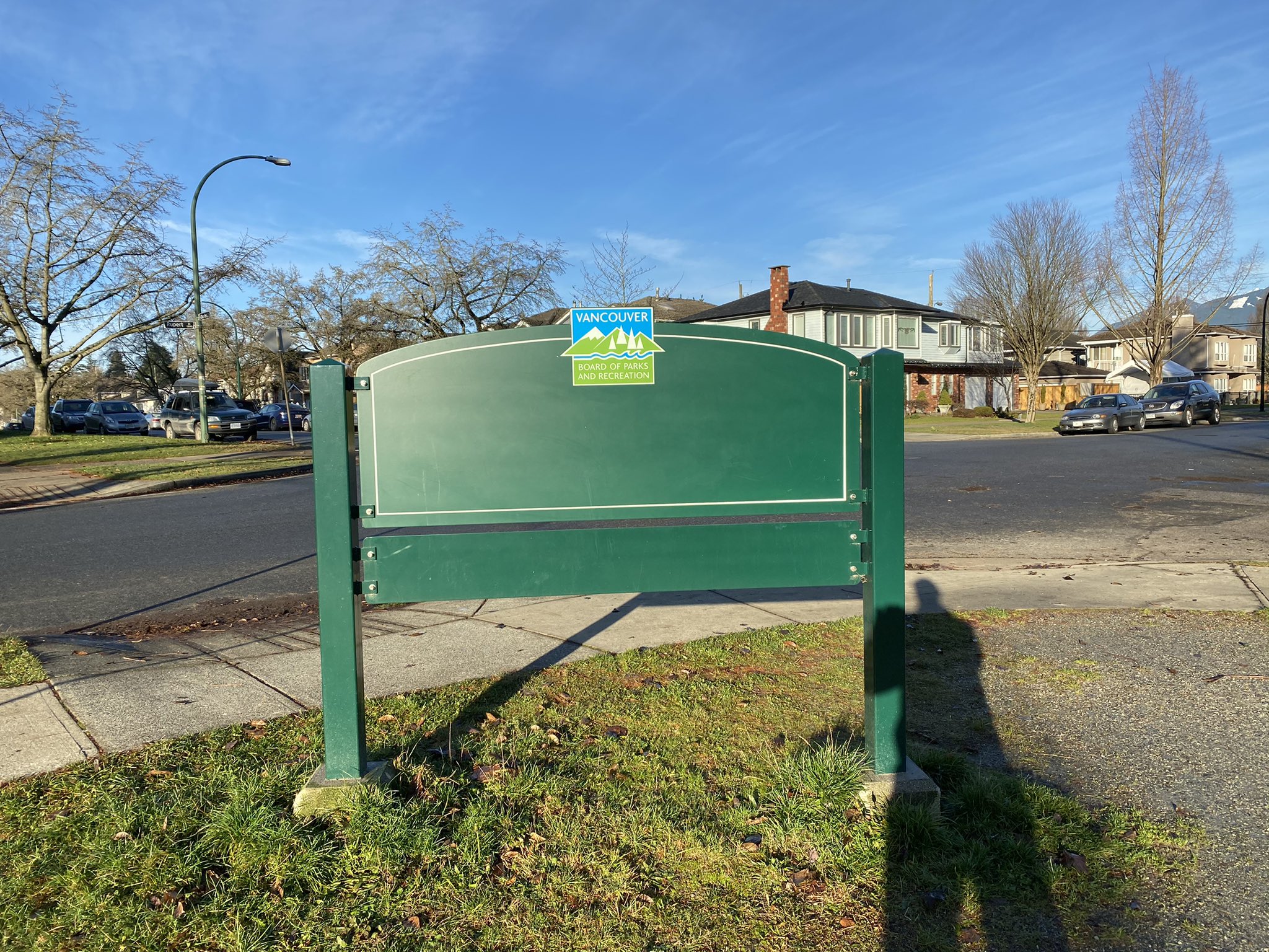 Vancouver Park Sign Blank Meme Template