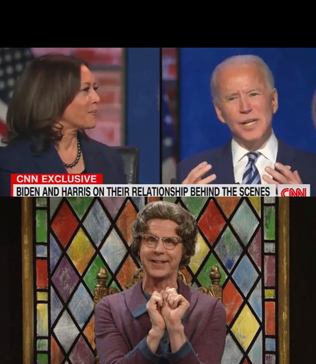 Biden, Harris and the Church Lady Blank Meme Template