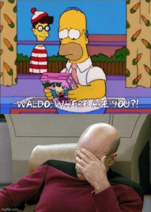 Waldo is behind you! | image tagged in memes,captain picard facepalm,funny | made w/ Imgflip meme maker