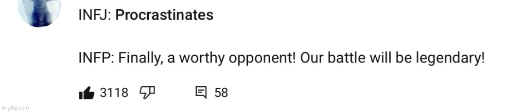 Idk I found this comment on a yt vid | made w/ Imgflip meme maker