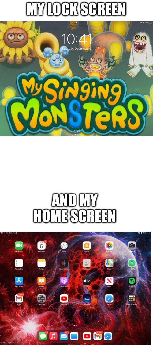 Blank White Template | MY LOCK SCREEN; AND MY HOME SCREEN | image tagged in blank white template | made w/ Imgflip meme maker