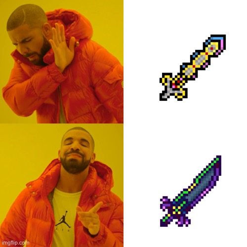 Terraria memes | image tagged in memes,drake hotline bling | made w/ Imgflip meme maker