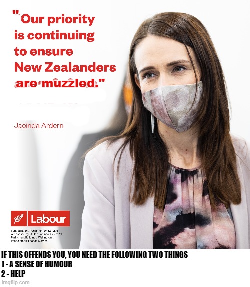 New Zealand | "; are muzzled."; IF THIS OFFENDS YOU, YOU NEED THE FOLLOWING TWO THINGS
1 - A SENSE OF HUMOUR
2 - HELP | image tagged in lefties,democrats | made w/ Imgflip meme maker