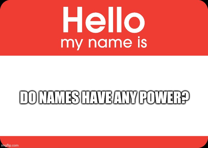 Why it why not? | DO NAMES HAVE ANY POWER? | made w/ Imgflip meme maker