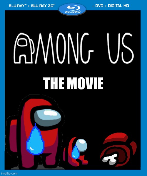 Among us the movie | THE MOVIE | image tagged in transparent dvd case | made w/ Imgflip meme maker