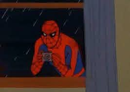 High Quality I'm watching you spider man Blank Meme Template