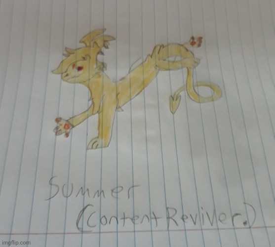 I drew Summer. Oc credit goes to content reviver | image tagged in memes,drawing | made w/ Imgflip meme maker