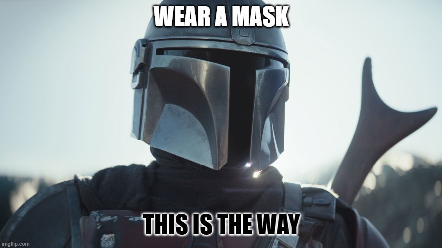 i have spoken | WEAR A MASK; THIS IS THE WAY | image tagged in the mandalorian | made w/ Imgflip meme maker