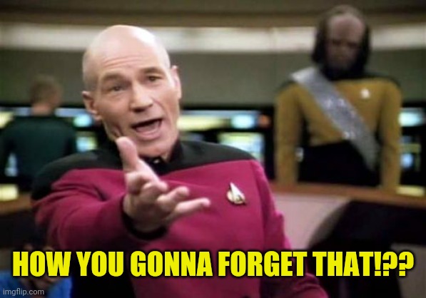 Picard Wtf Meme | HOW YOU GONNA FORGET THAT!?? | image tagged in memes,picard wtf | made w/ Imgflip meme maker