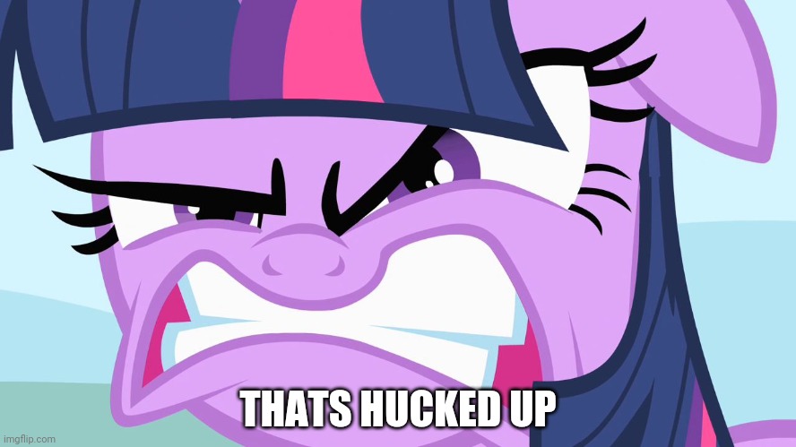 ANGRY Twilight | THATS HUCKED UP | image tagged in angry twilight | made w/ Imgflip meme maker