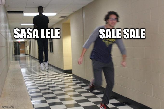 guy running in hallway | SALE SALE SASA LELE | image tagged in guy running in hallway | made w/ Imgflip meme maker